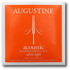 Augustine Acoustic Phosphor Bronze westerngitarren-Saiten, Ultra-Light 10-47