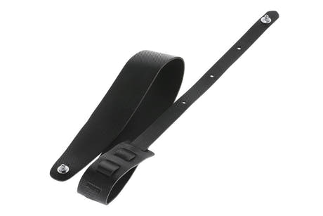 GEWA Premium Plain 70 Gitarrengurt mit Security Locks, schwarz, perforiert