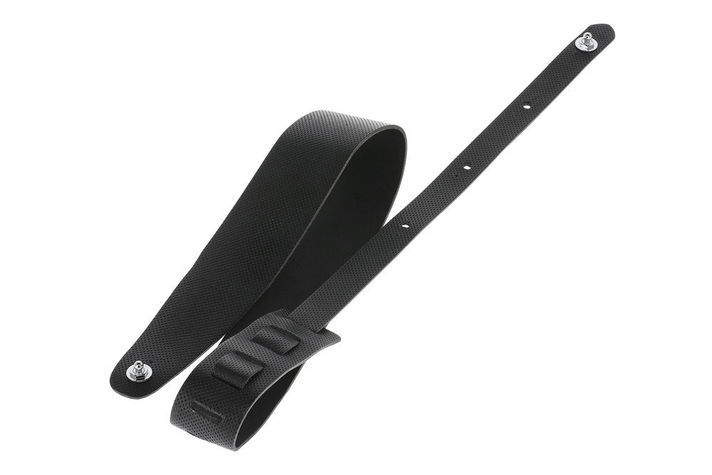 GEWA Premium Plain 70 Gitarrengurt mit Security Locks, schwarz, perforiert