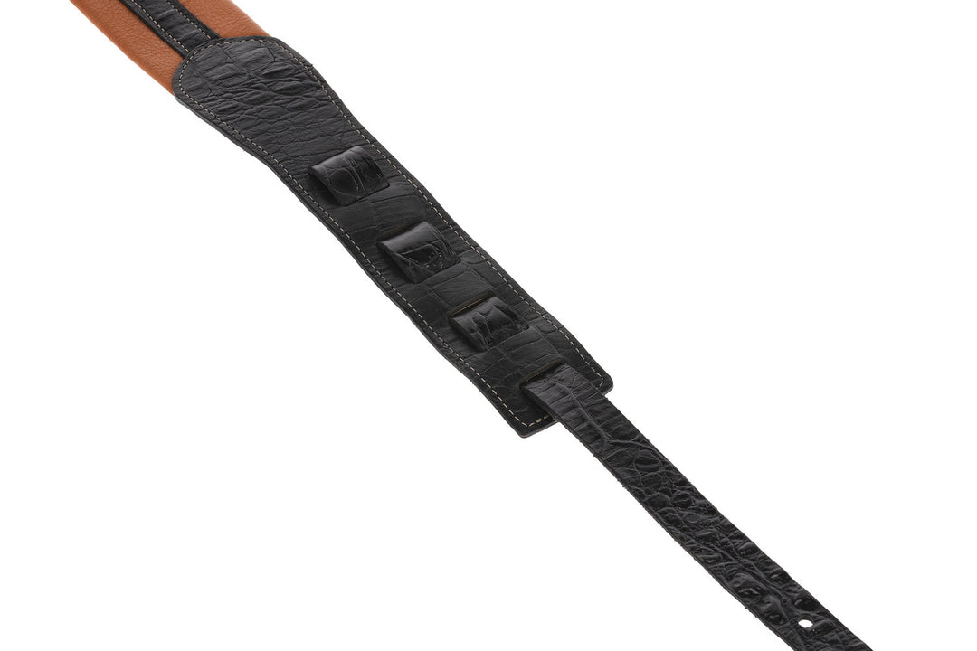 GEWA Gitarren Gurte Prestige 65 gepolsterte Security Locks - dry sand/black