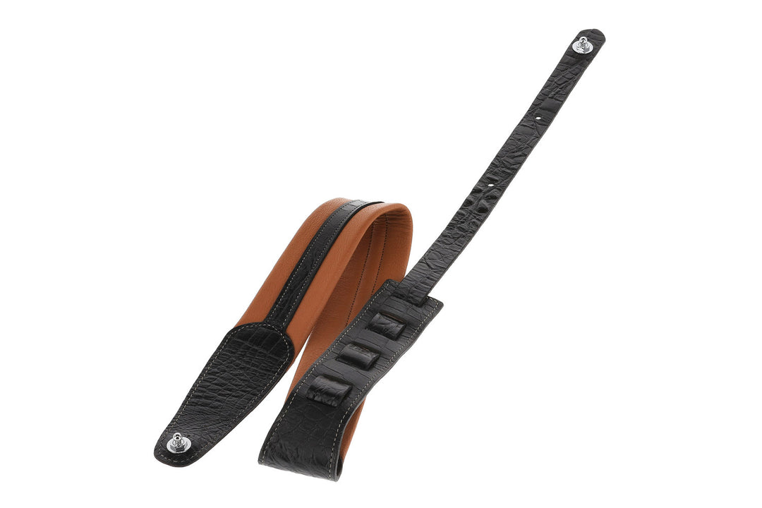 GEWA Gitarren Gurte Prestige 65 gepolsterte Security Locks - dry sand/black