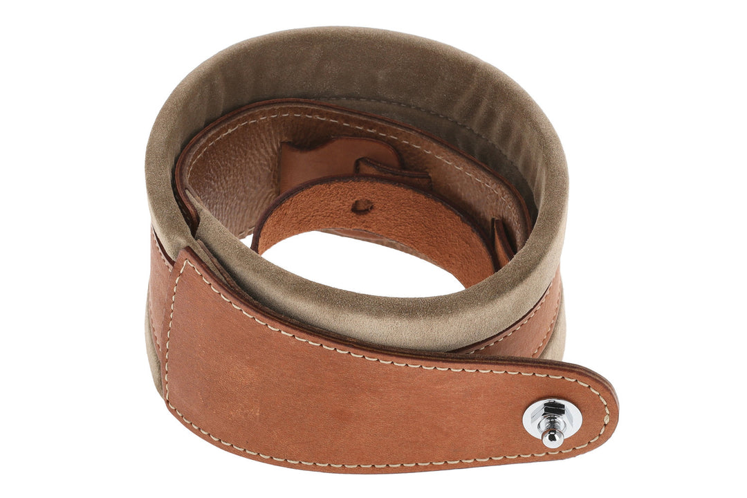 GEWA Gitarren Gurte Prestige 85 gepolstert Security Locks - dry sand/braun