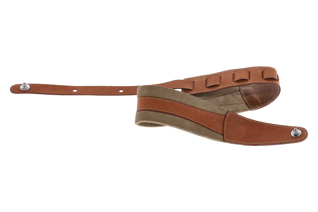 GEWA Gitarren Gurte Prestige 85 gepolstert Security Locks - dry sand/braun