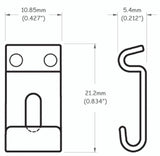 Partsland Sättel Stratocaster Modelle - 11 mm breit, Nickel