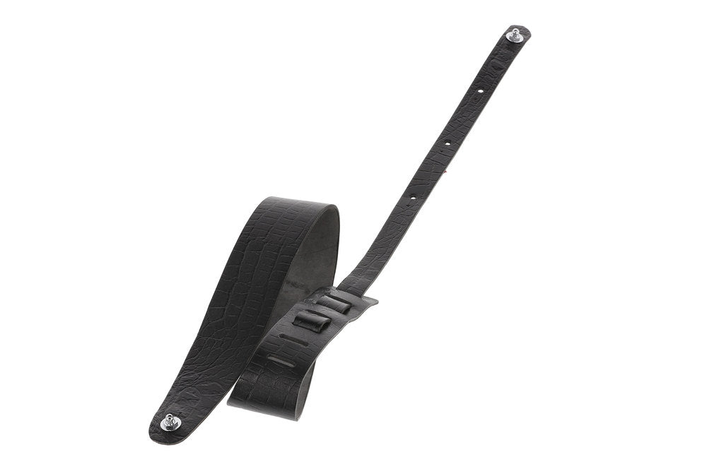 GEWA Premium Plain 70 Gitarrengurt mit Security Locks, schwarz, genarbt