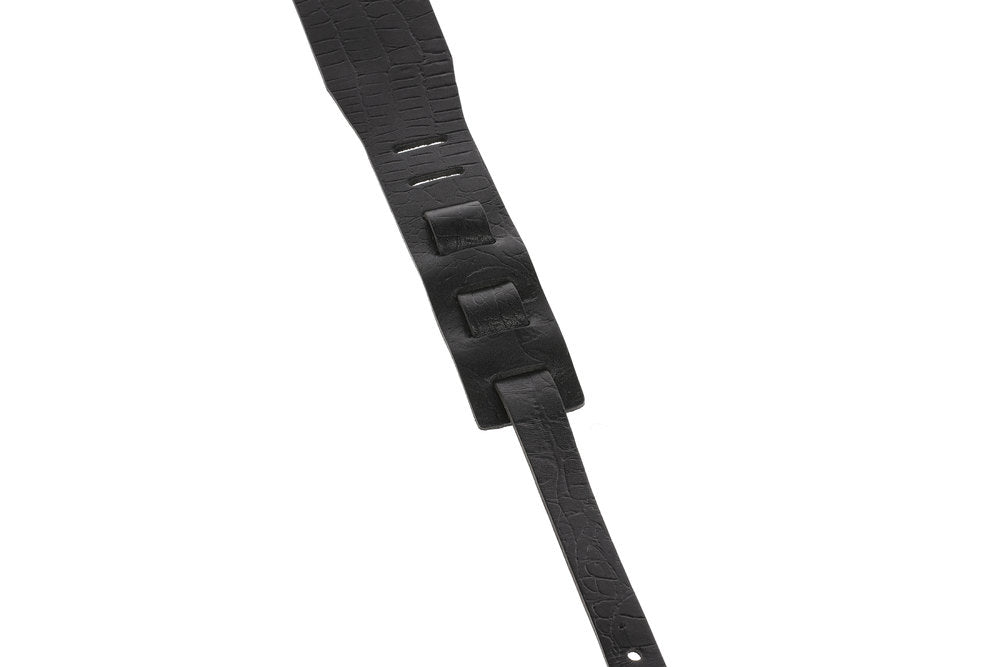 GEWA Premium Plain 70 Gitarrengurt mit Security Locks, schwarz, genarbt