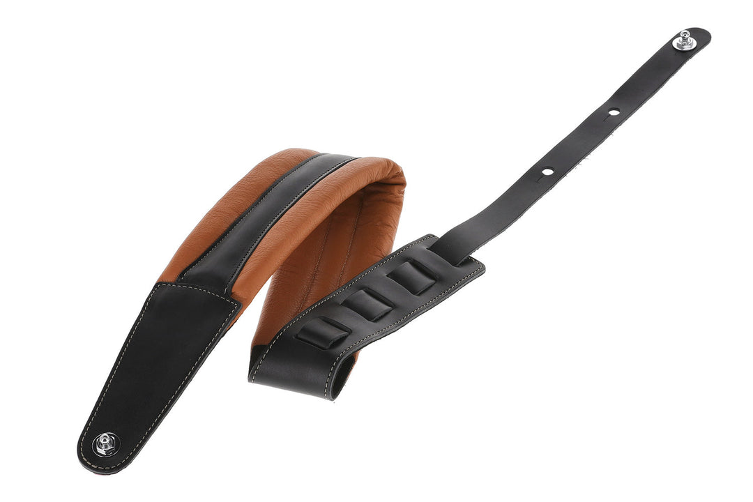 GEWA Gitarren Gurte Prestige 85 gepolstert Security Locks - dry sand/black