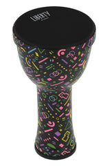 GEWA Liberty Serie Nestable djembe 8", Motiv Crazy Neon