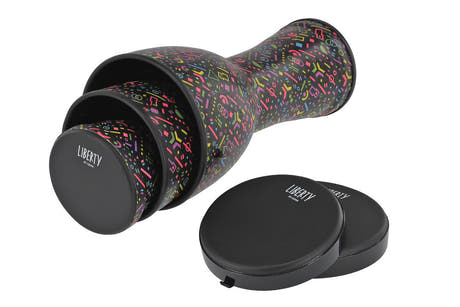GEWA Liberty Serie Nestable Djembe-Set 8", 10" und 12", Crazy Neon
