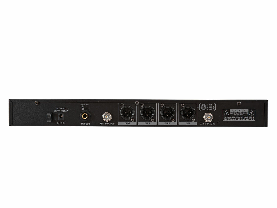 OMNITRONIC UHF-604 4-Kanal-Funkmikrofonsystem 520-554 MHz