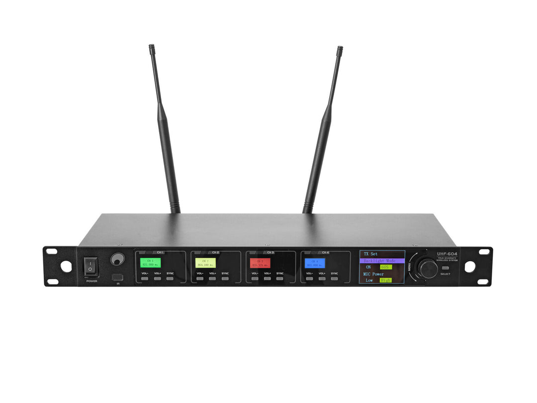OMNITRONIC UHF-604 4-Kanal-Funkmikrofonsystem 520-554 MHz