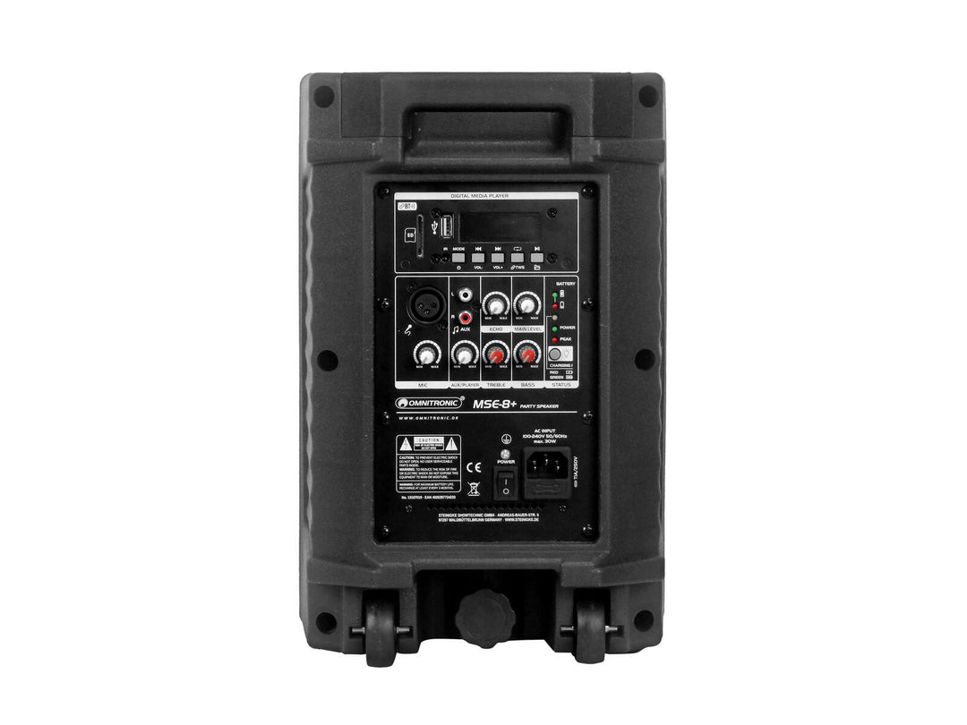 OMNITRONIC MSE-8+ Batterie-Party-Lautsprecher mit LED-Effekten