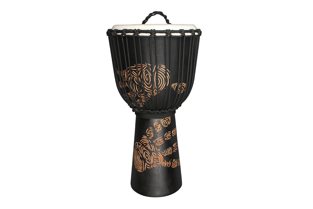 Toca Djembe Street Series Carved Hand Print - Supertone 10" (TSSDJ-MHP)