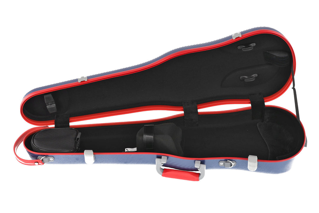 PURE GEWA Formgeformte Geigen cases Polycarbonat FUN - 4/4 - 1/2 (Blue / Black)