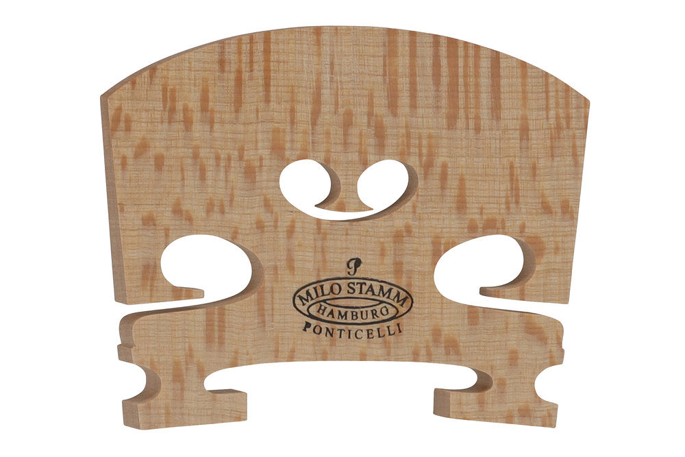 Milo Stamm Premium Bratschensteg Modell E, niedriges Herz, 48 mm