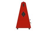 Wittner Metronom Pyramidenform - Dunkelrot matt 855201