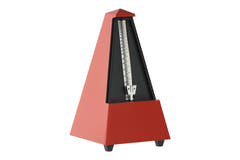 Wittner Metronom Pyramidenform - Dunkelrot matt 855201