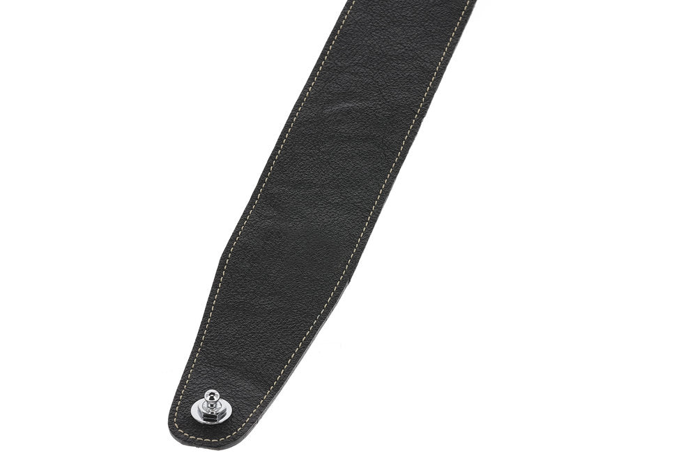 GEWA Premium Pattern 65 Gitarrengurt mit Security Locks, schwarz genarbt