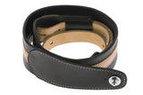 GEWA Gitarren Gurte Prestige 65 gepolsterte Security Locks - black punctured/braun