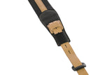 GEWA Gitarren Gurte Prestige 65 gepolsterte Security Locks - black punctured/braun