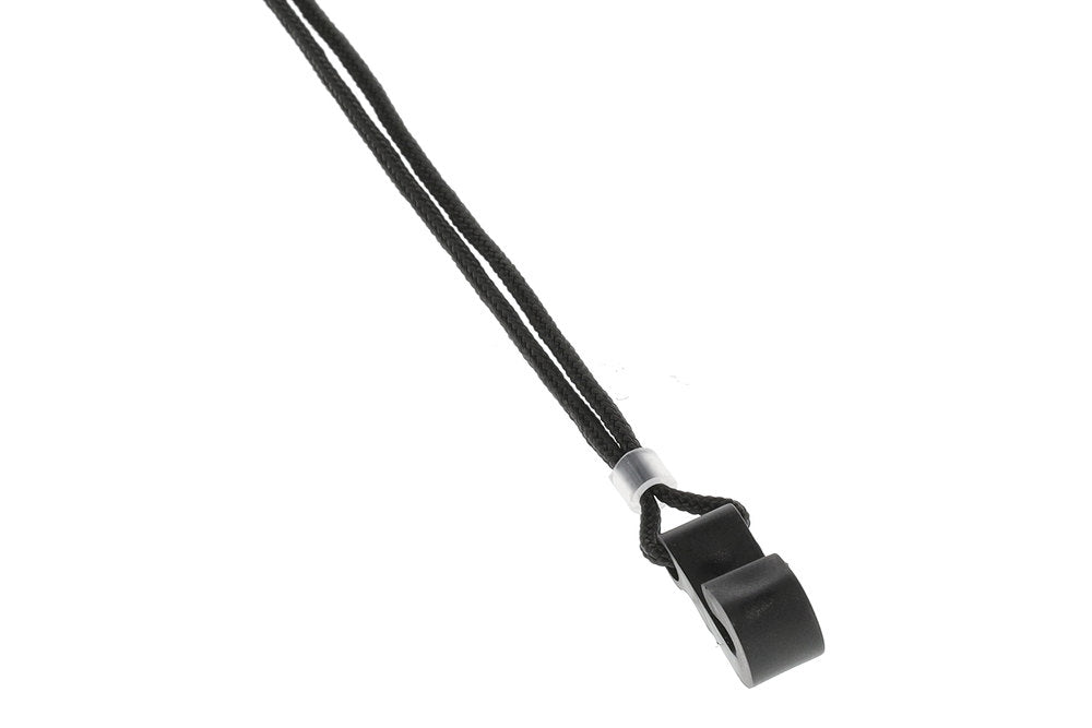 Fire & Stone Schalllochriemen für klassische Gitarre, schwarz, 25 mm, weißes Gurtband