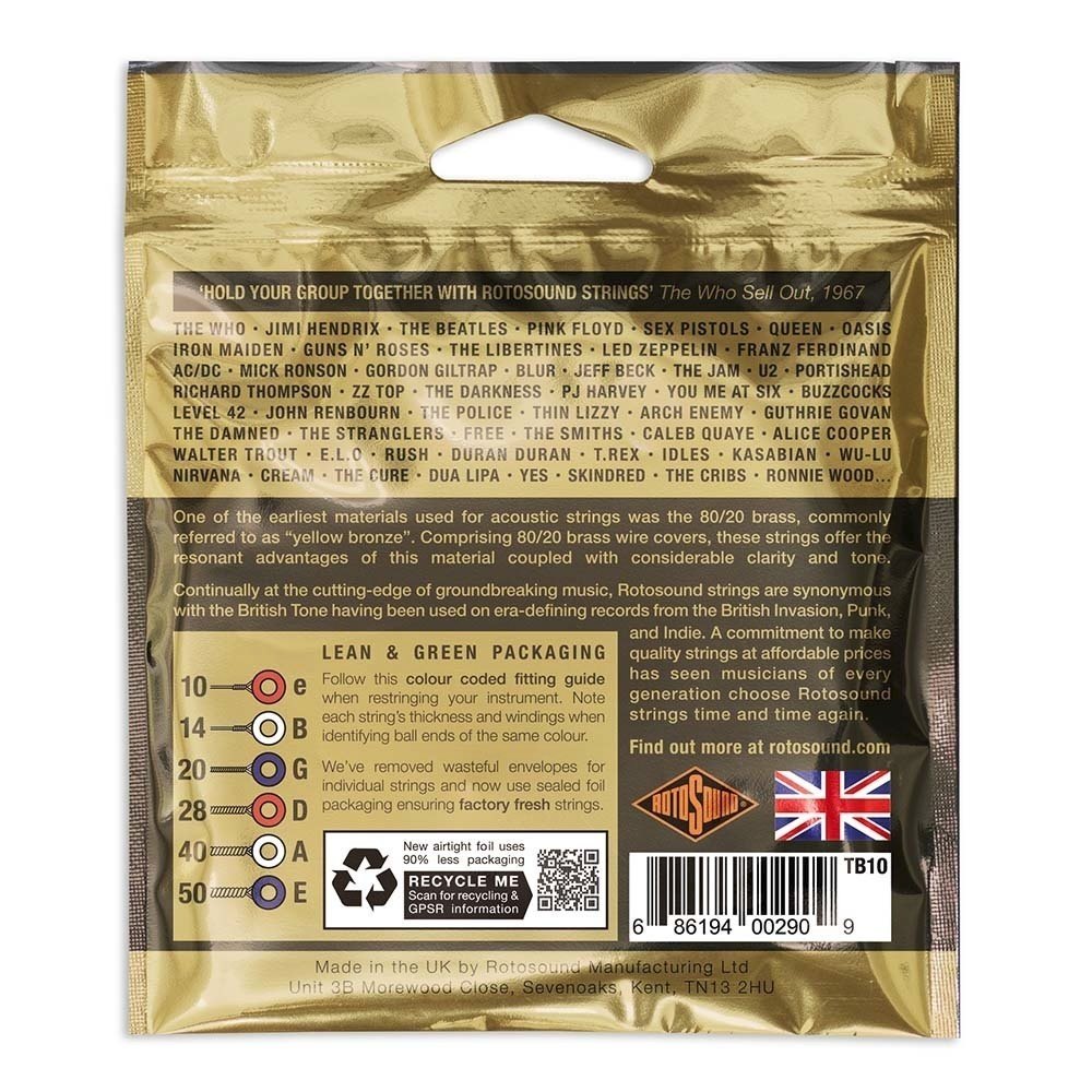 Rotosound Tru Bronze TB10 Westerngitarrensaiten 10-50