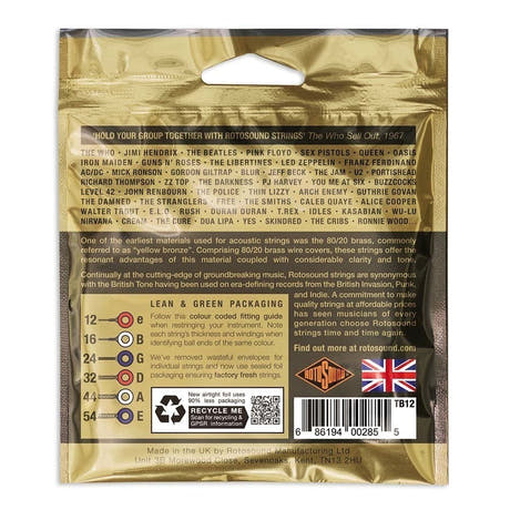 Rotosound Tru Bronze TB12 Westerngitarrensaiten 12-54