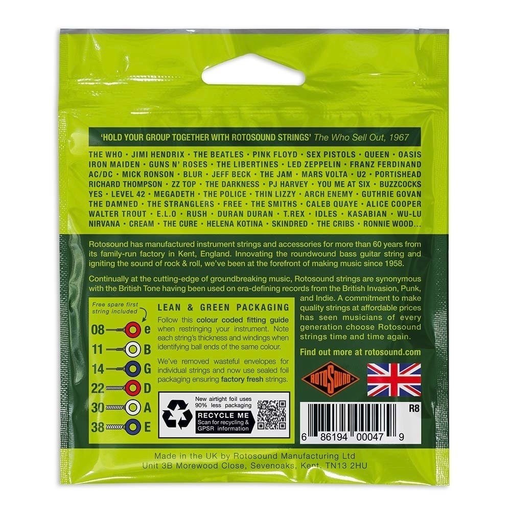 Rotosound Roto Greens R8 E-Gitarrensaiten 8-38