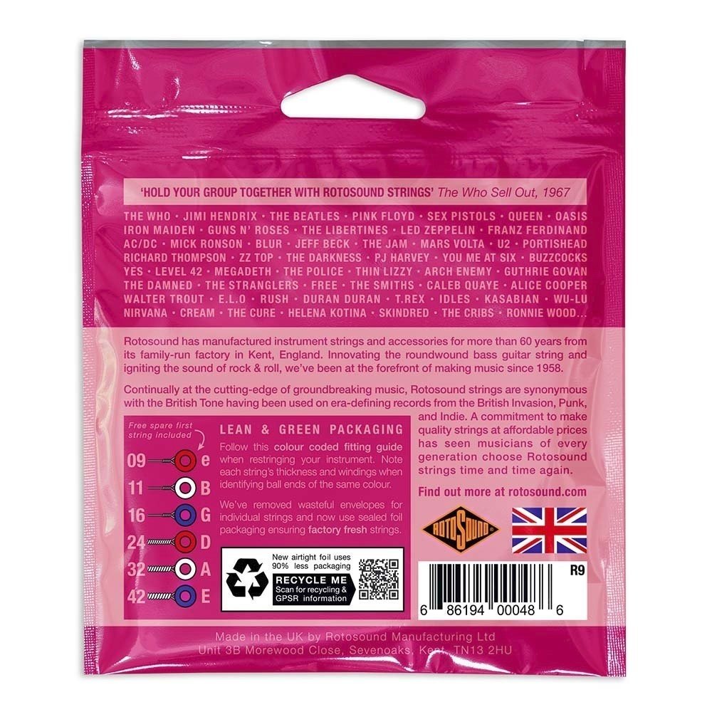 Rotosound Roto Pinks R9 E-Gitarrensaiten 9-42