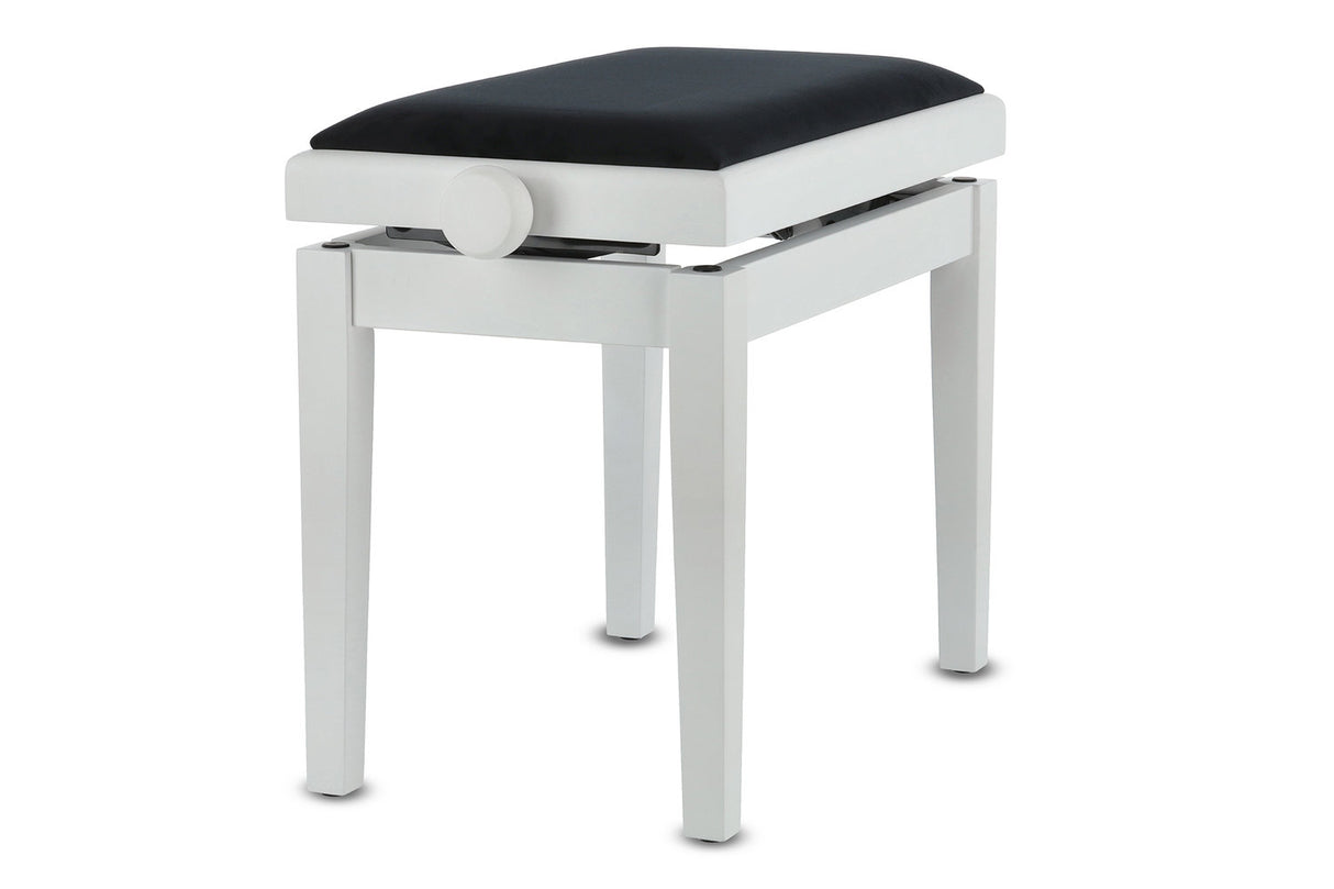 GEWA Piano bench Deluxe - White matt (Seat black)