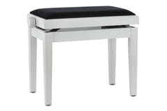 GEWA Klavierbank Deluxe - Weiß matt (Sitz schwarz)