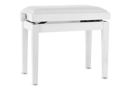 GEWA Deluxe klavierbank mit Vinylbezug, mattweiß, weißer Sitz