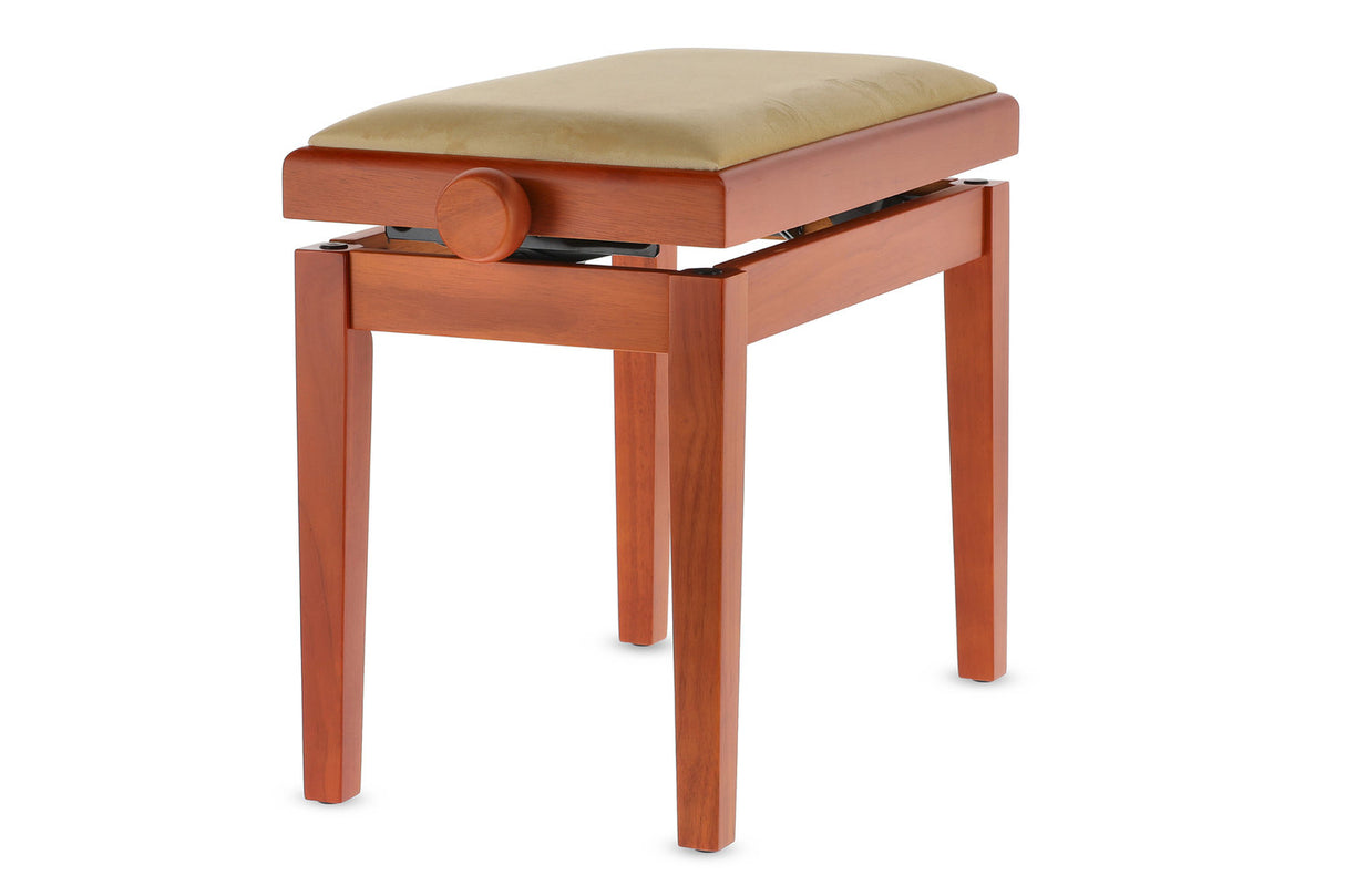 GEWA Piano bench Deluxe - Cherry tree matt (Beige seat)