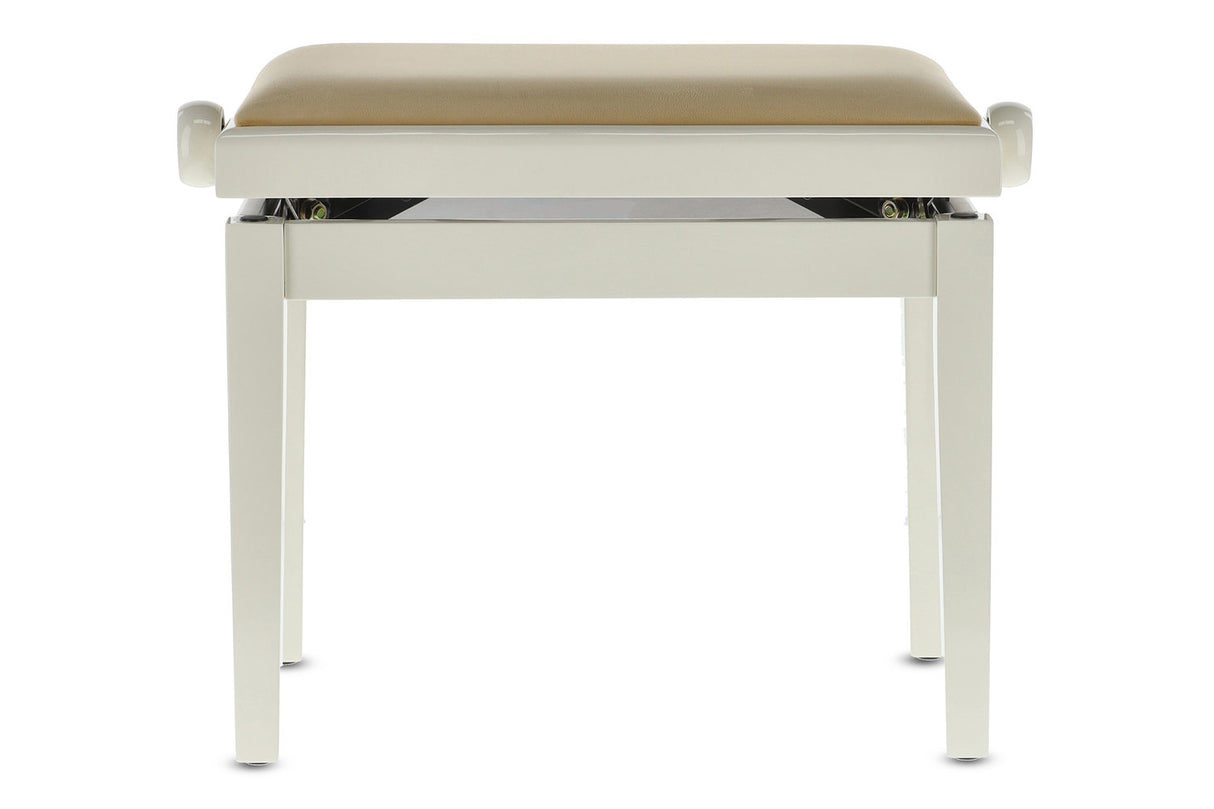 GEWA Piano bench Deluxe - Ivory high gloss (Beige seat)