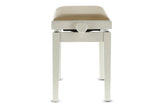 GEWA Piano bench Deluxe - Ivory high gloss (Beige seat)