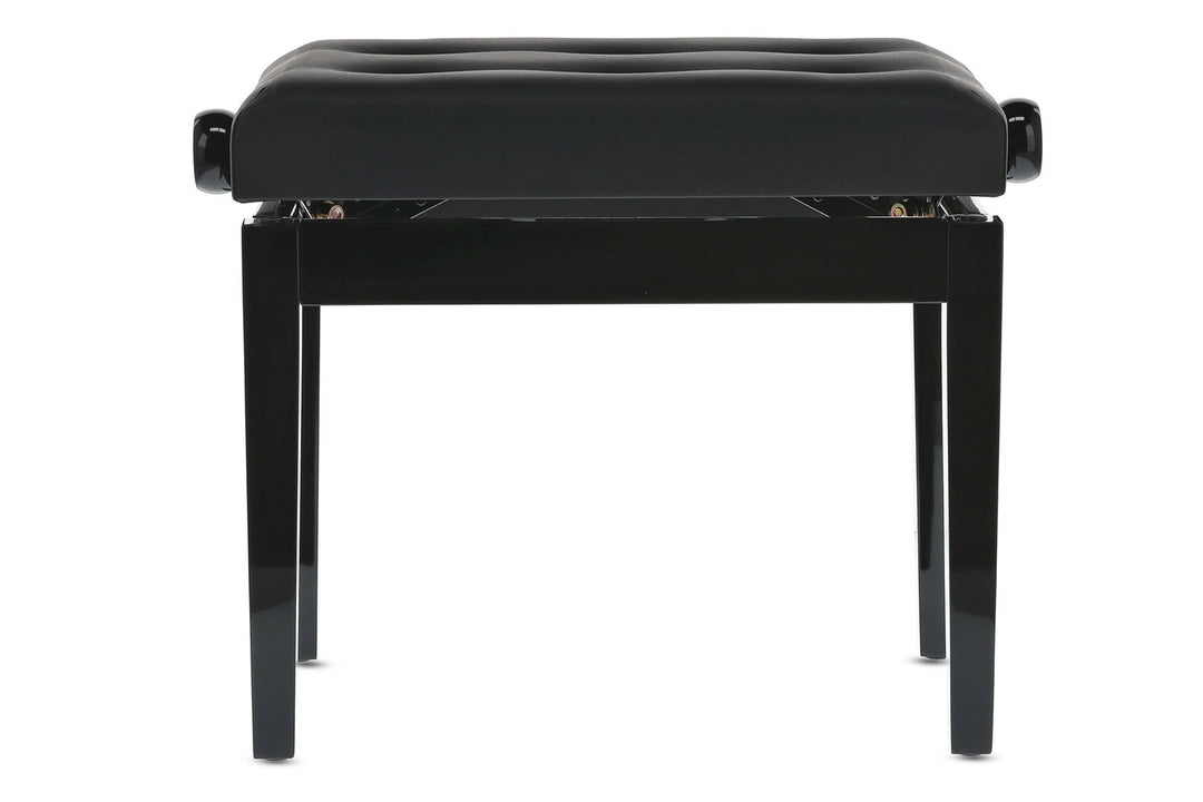 GEWA Klavierbank Deluxe Leder Black, Hochglanz - Black cover aus Kunstleder
