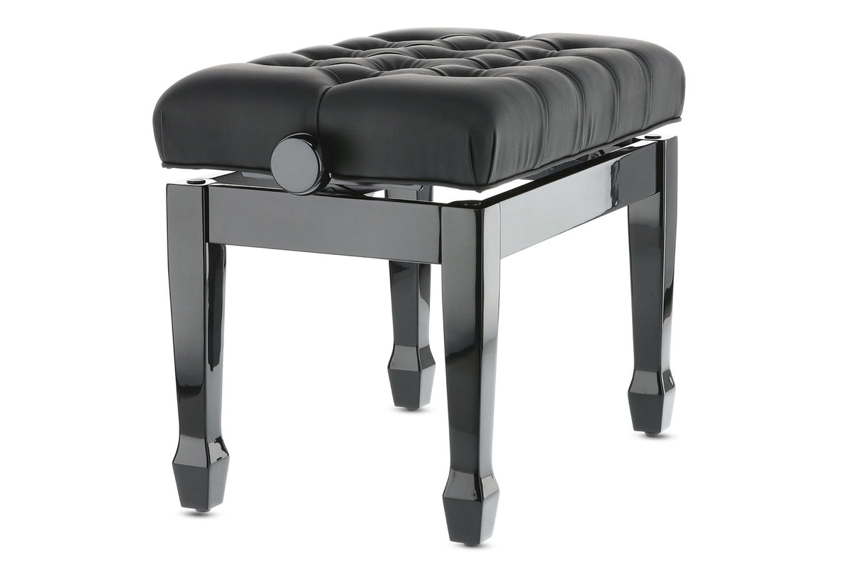 GEWA Piano bench Deluxe XL Black high gloss - Black cover