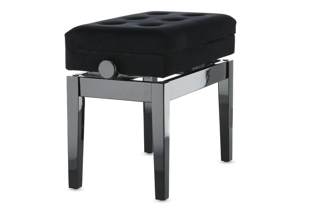GEWA Klavierbank Deluxe Fach - Black hochglanz