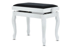 GEWA Klavierbank Deluxe Classic - White hochglanz