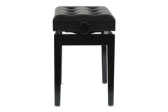 GEWA Klavierbank Deluxe Leder Black, Hochglanz - Black cover aus Kunstleder