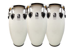 Toca Conga Fiberglass Magarita Blanca, Black Chrome - Conga (4611-3/4FMB)
