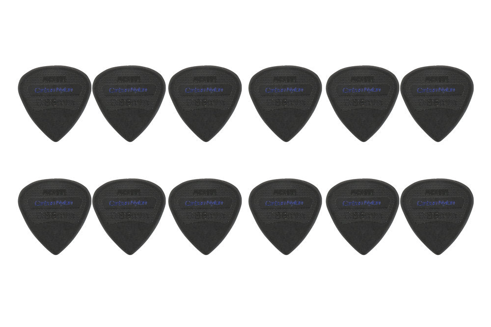 Pick Boy Carbon Nylon Plektren, Edge, 0,88 mm medium, 12 Stück