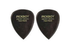 Pick Boy Exotic Plektren aus hartem Ebenholz, 2 Stück