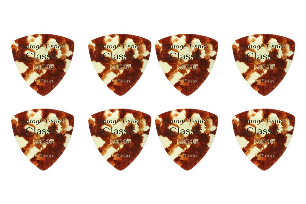 Pick Boy Vintage Classic T-Shell Plektren, dreieckig, 0,75 mm, 8 Stück
