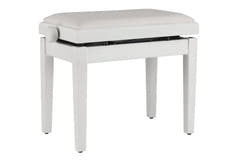 GEWA Klavierbank Deluxe Autolift Vinyl - White matt (White Sitz)