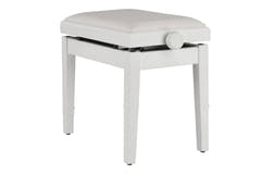 GEWA Klavierbank Deluxe Autolift Vinyl - White matt (White Sitz)