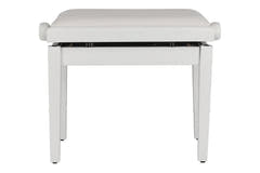 GEWA Klavierbank Deluxe Autolift Vinyl - White matt (White Sitz)