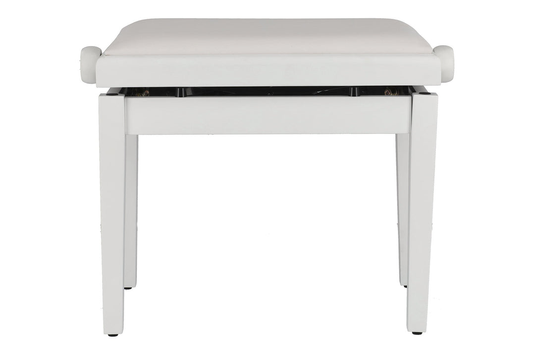 GEWA Klavierbank Deluxe Autolift Vinyl - White matt (White Sitz)