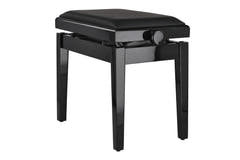 GEWA Klavierbank Deluxe Autolift Vinyl - Black hochglanz (Sitz black)