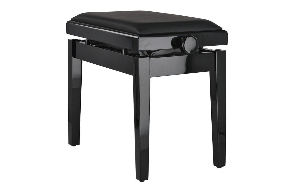 GEWA Piano bench Deluxe Autolift Vinyl - Black highgloss (Seat black)
